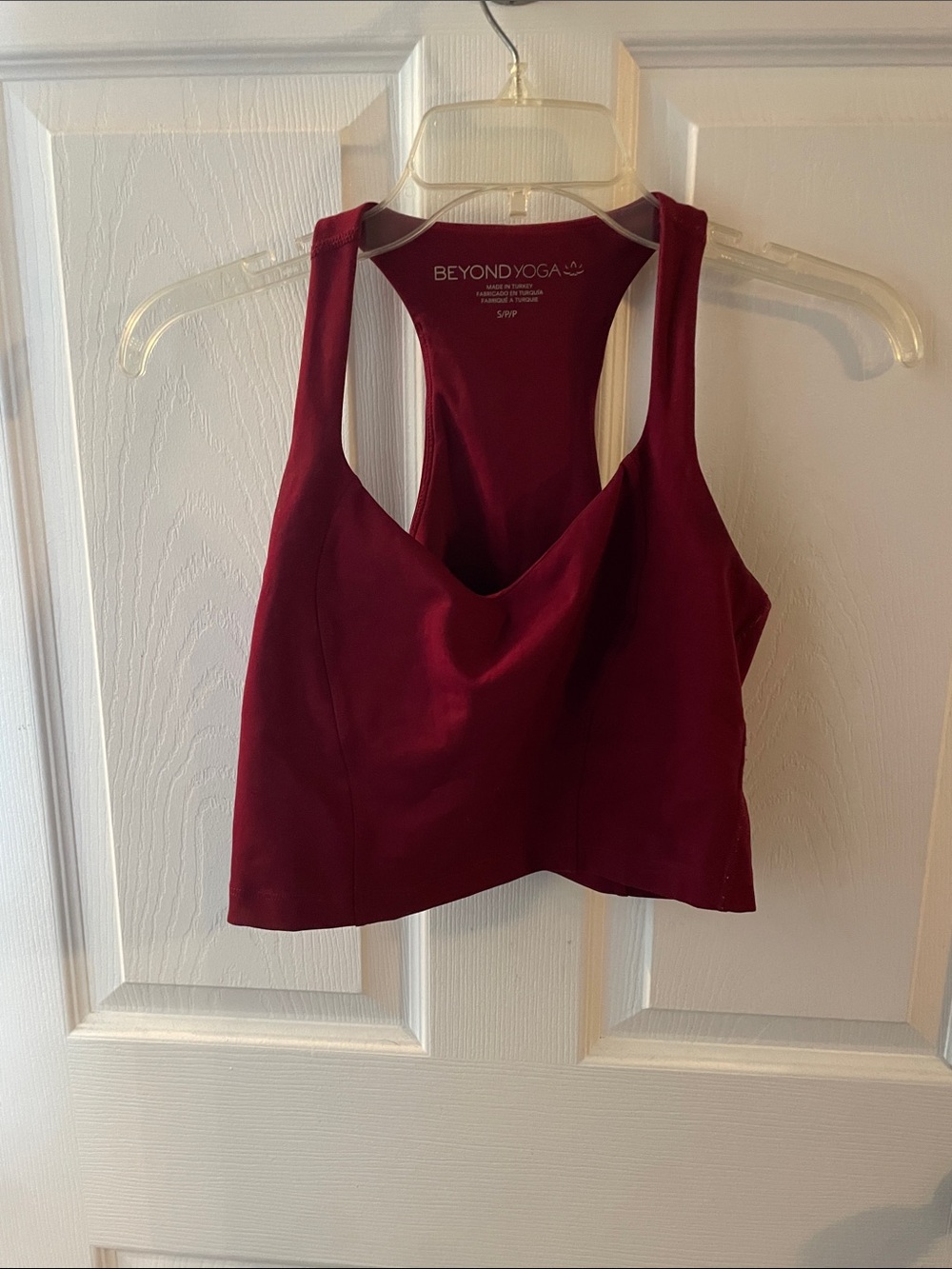 Beyond Yoga Burgundy Racerback Crop Top